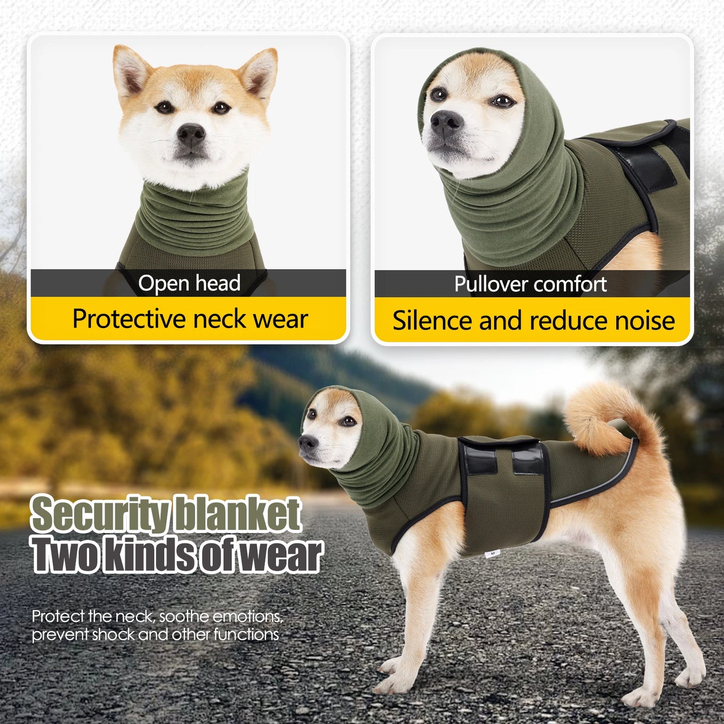 Dog anxiety vest velcro fastening detail