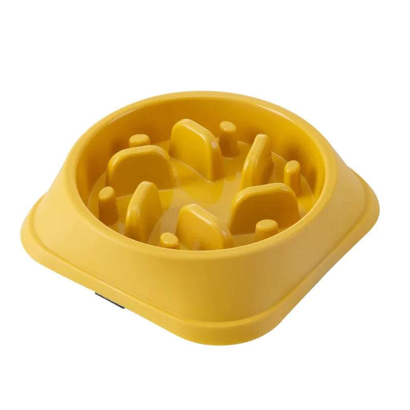 Slow feeder dog bowl anti-choking design detail